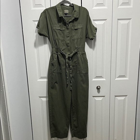 Universal Thread Pants - Universal Thread Dark Green Utility Jumpsuit